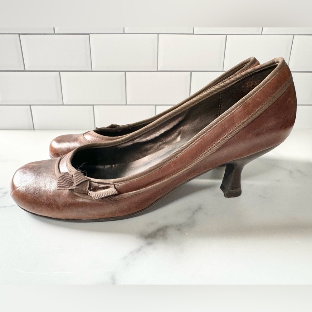 Steve Madden Brown Leather High Heels - Picture 6 of 8